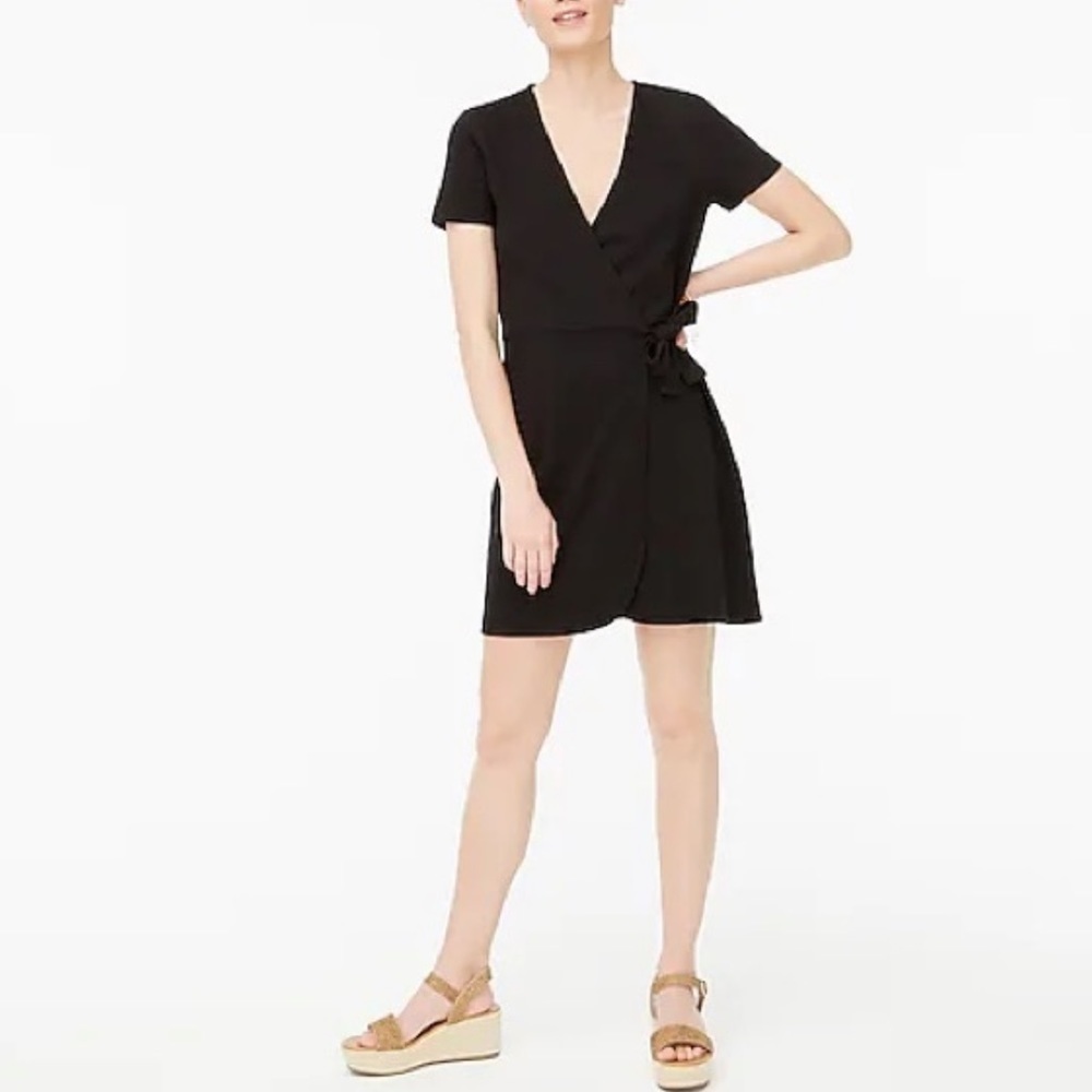 J. Crew Textured knit wrap dress
